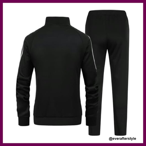 Full-Zip Athletic Tracksuit Set Active Wear Lightweight Comfortable Y2K Style - Picture 4 of 7